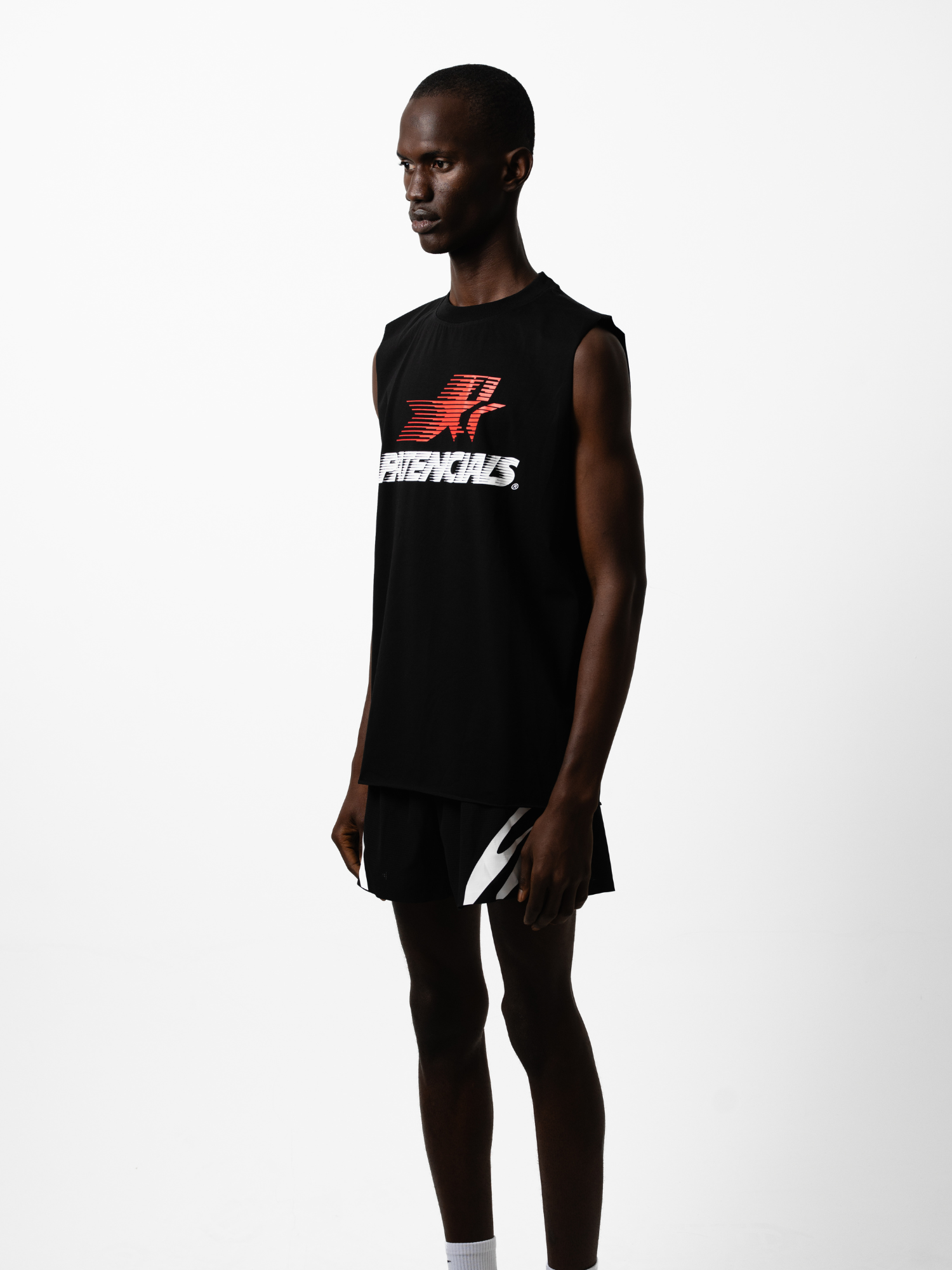 Athletic Star Cut-Off Black