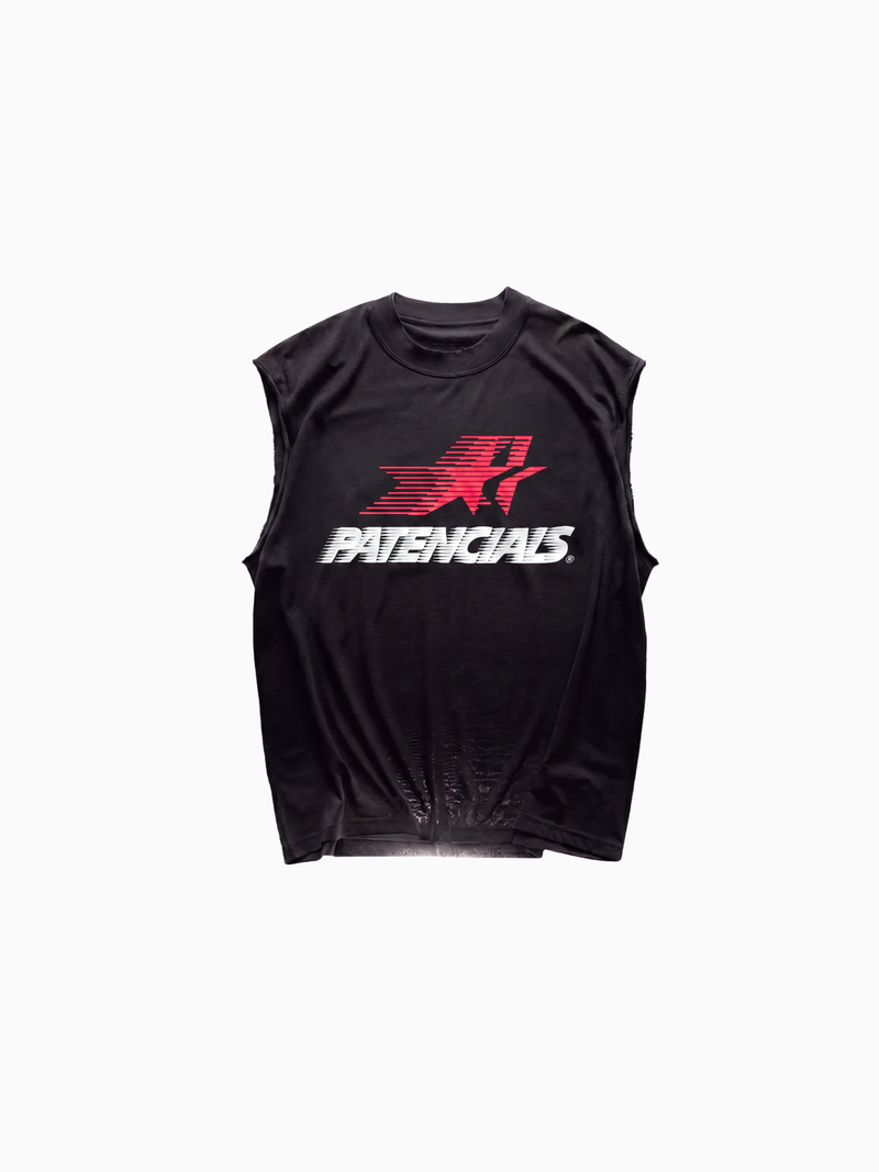 Athletic Star Cut-Off Black