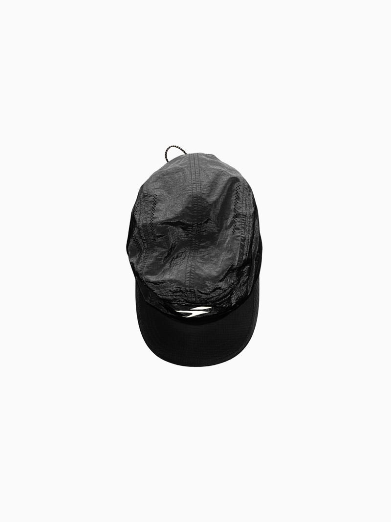 Grid Nylon Running Cap Black