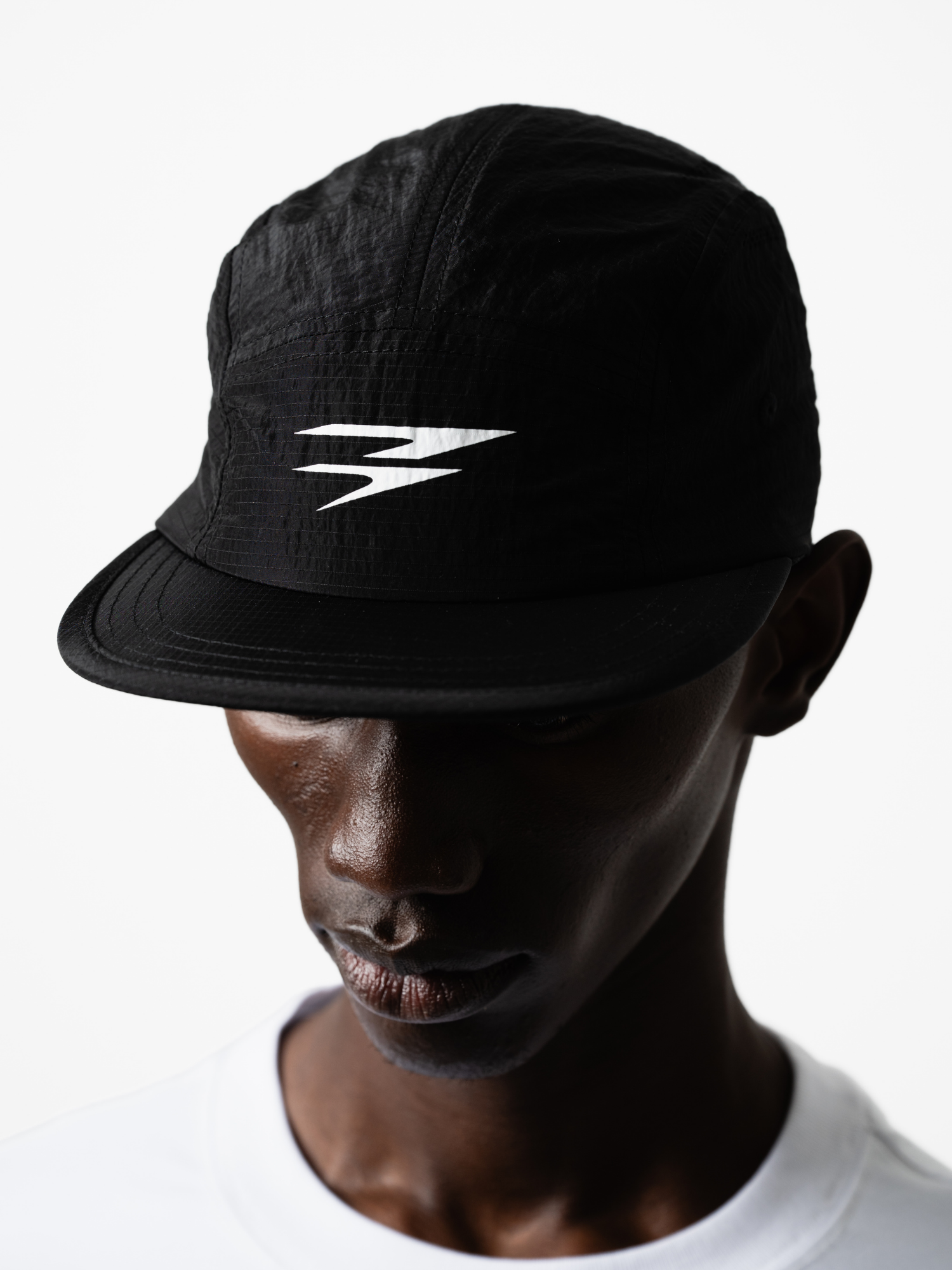 Grid Nylon Running Cap Black