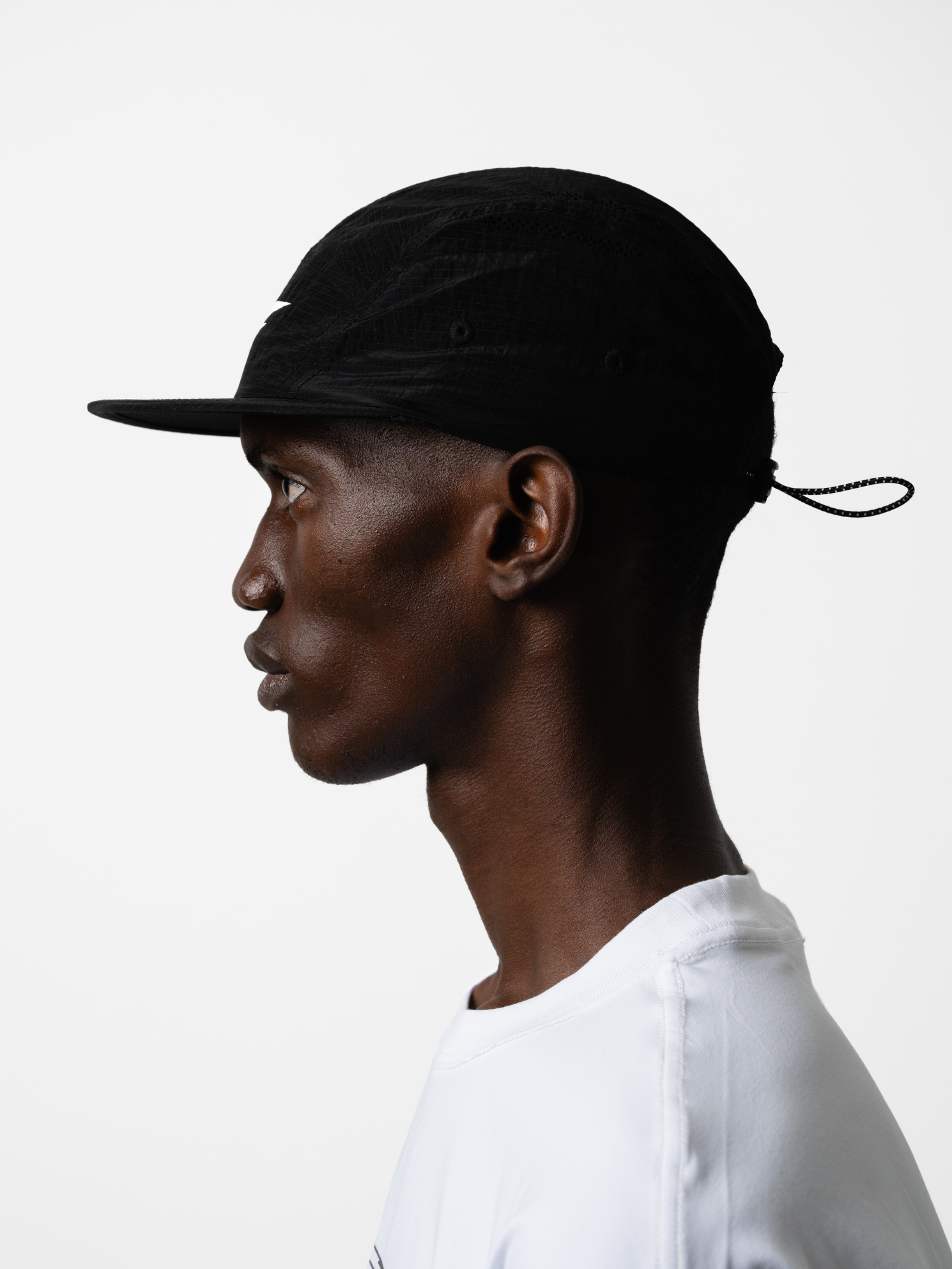 Grid Nylon Running Cap Black
