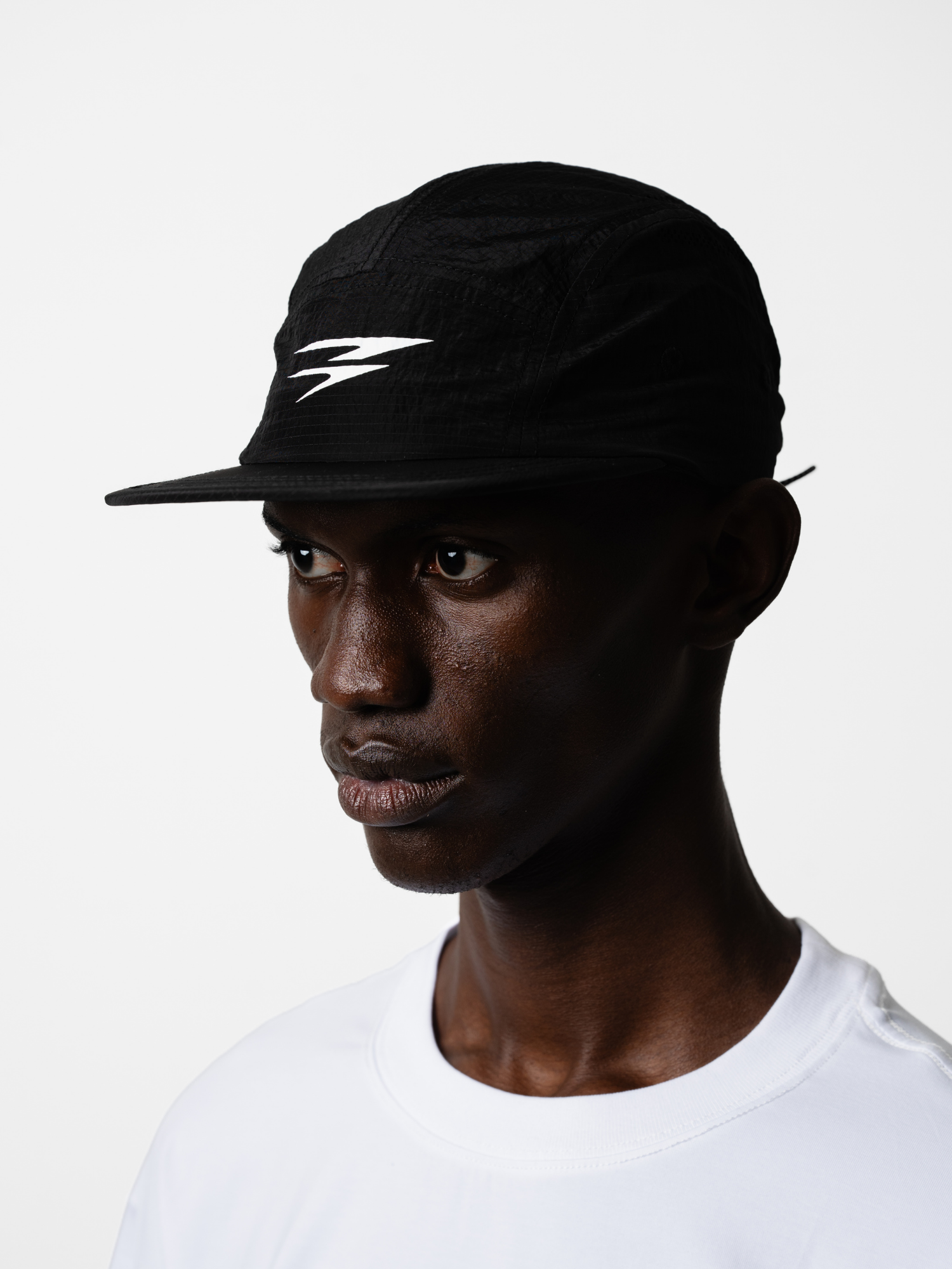 Grid Nylon Running Cap Black